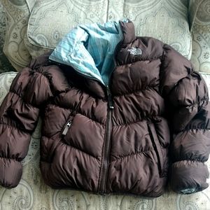 Girls reversible down coat